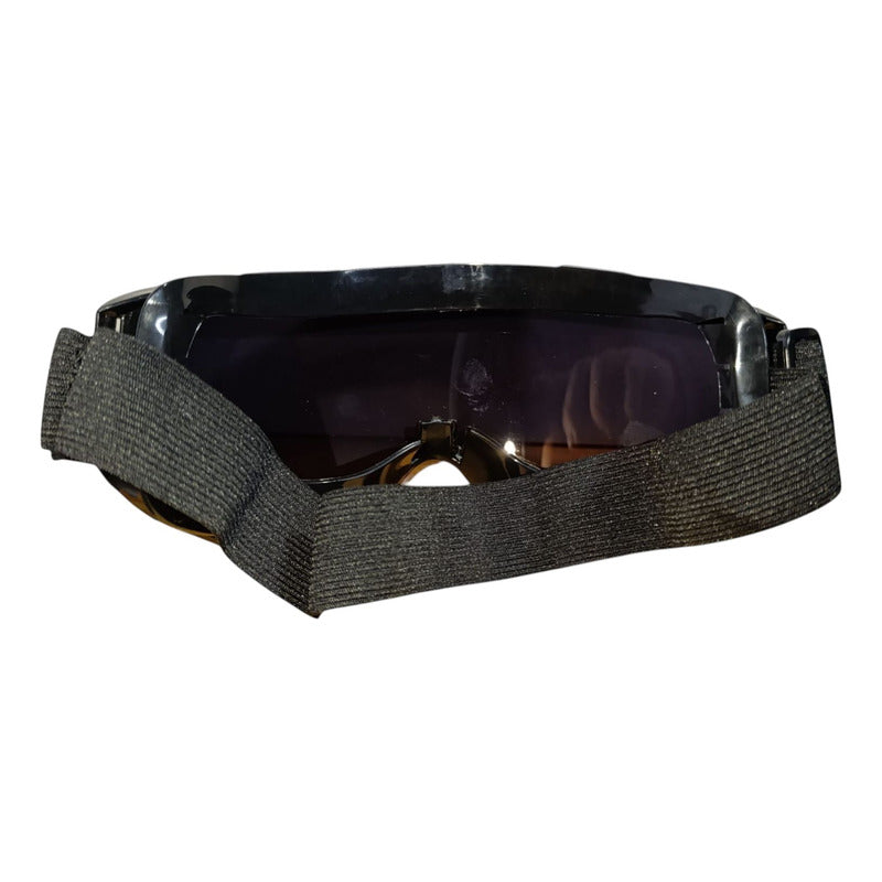 Lente Antiparra Para Moto Negro Siliconado Polarizado Comodo