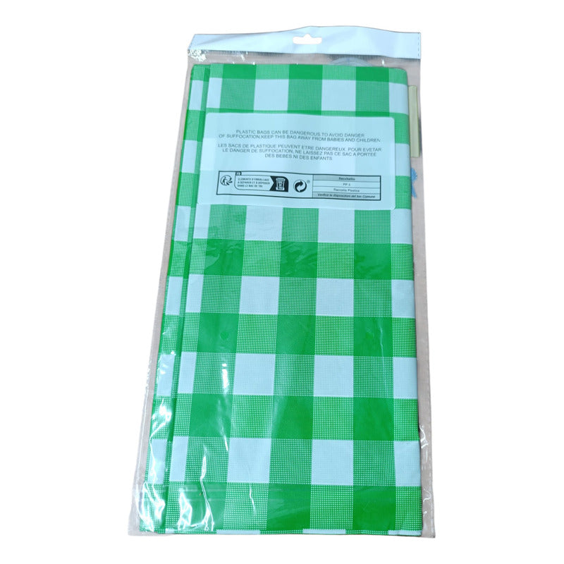 Mantel Cumpleaños Evento Nylon Cuadros Rectangular 274x173