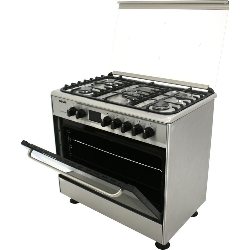 Cocina Combinada Siam 5 Hornallas Inox Color Acero Inox