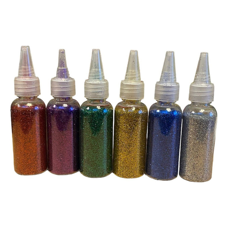 Brillantina Set X 6unidades  Azul
