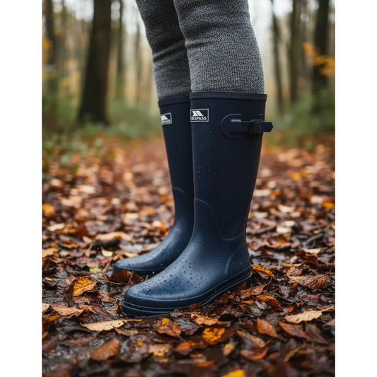 Bota De Lluvia De Goma De Hombre Con Ajuste Azul Lisas 43
