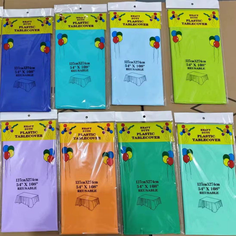 Mantel Cumpleaños Evento Nylon Lisos Desechable  137x274cm