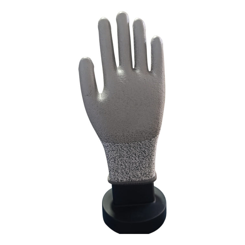 Guantes Seguridad Guarda De Poliéster Nitrilo Gris