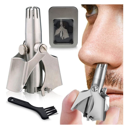 Mini Recortador Manual De Pelo De Nariz Y Orejas Acero Inox