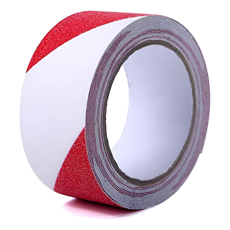Cinta Antideslizante Rojo Y Blanco 5 Cm 10 Metros