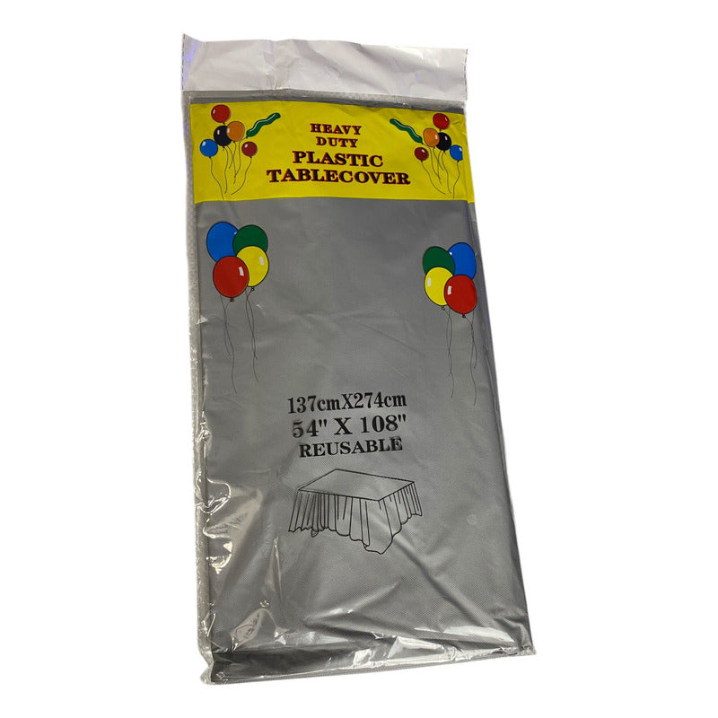 Mantel Cumpleaños Evento Nylon Lisos Desechable  137x274cm