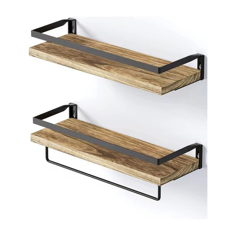 Repisa Estante Flotante En Madera Y Acero De 3 Estantes