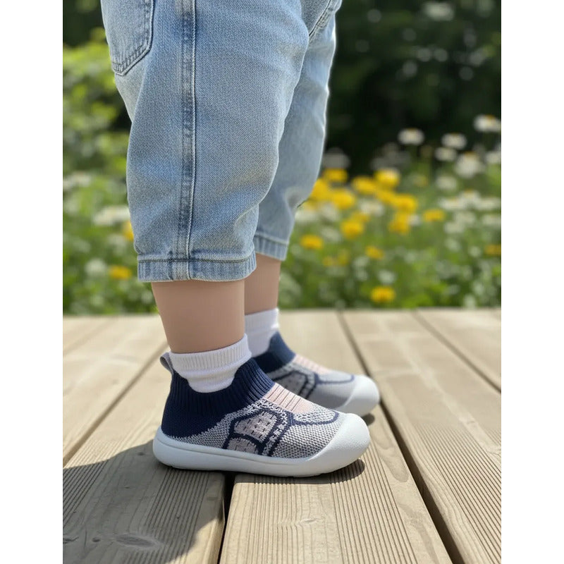 Calzado De Bebe Varios Colores Gris Azul Y Rosa 13.5 Uy Lisa