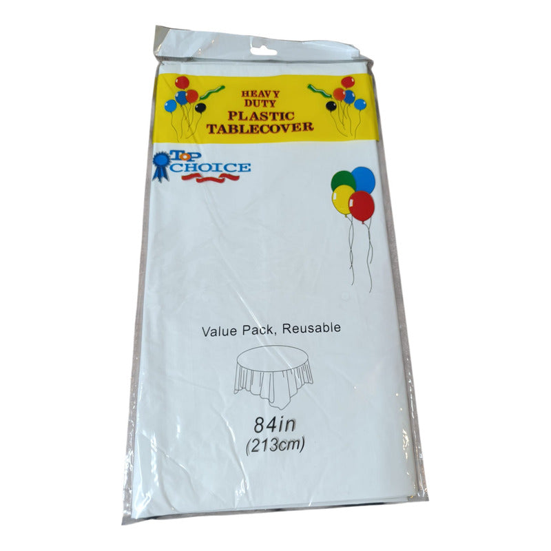 Mantel Redondo Cumpleaños Evento Desechable 213 Cm Diâmetro