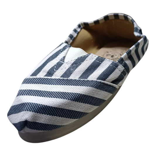 Alpargatas Confortables Estampadas Blanco Verde Y Azul 34 Uy