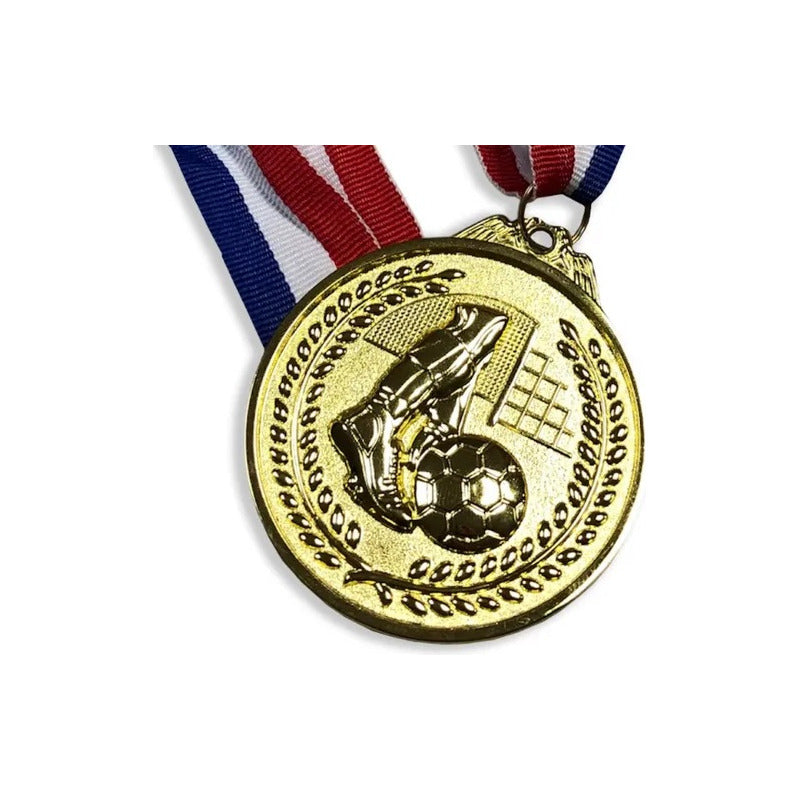 15 Medallas De Futbol Oro