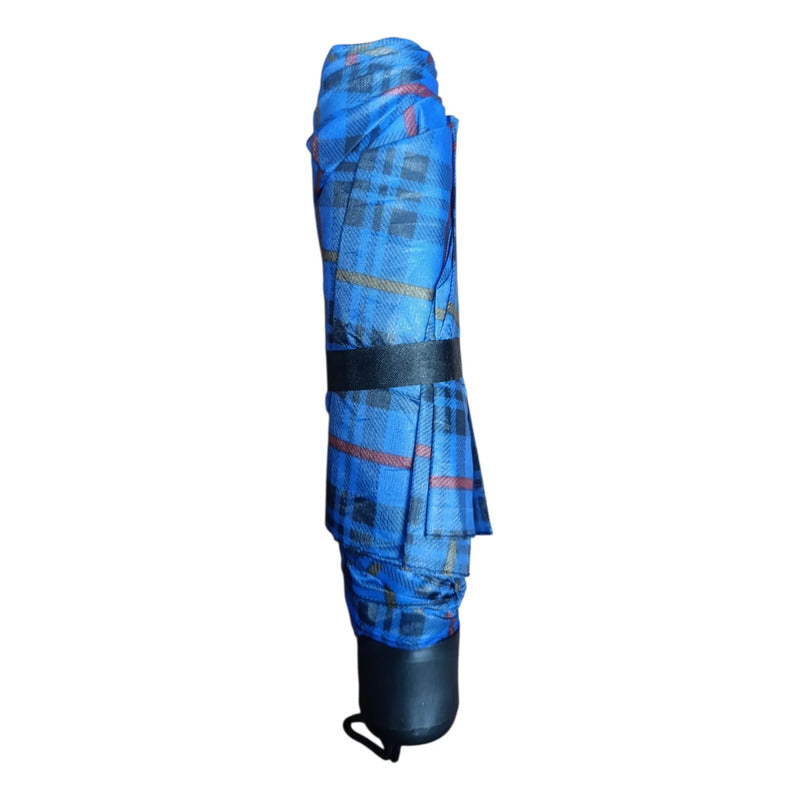 Paraguas Plegable De 95cm De Diámetro Varios Colores Celeste