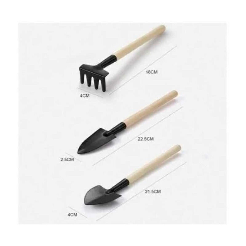 Pack De Mini Palitas Y Rastrillo De Jardinería