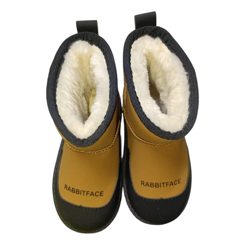 Botas Infantiles Rabbitface Forradas Corderito Marrón  29 Uy