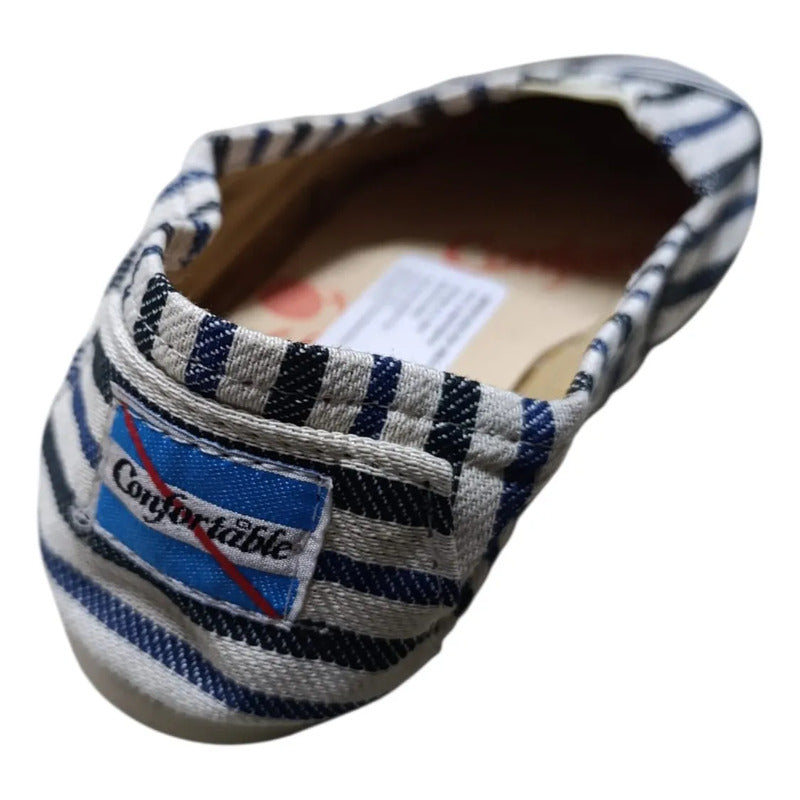 Alpargatas Confortables Estampadas Blanco Verde Y Azul 34 Uy