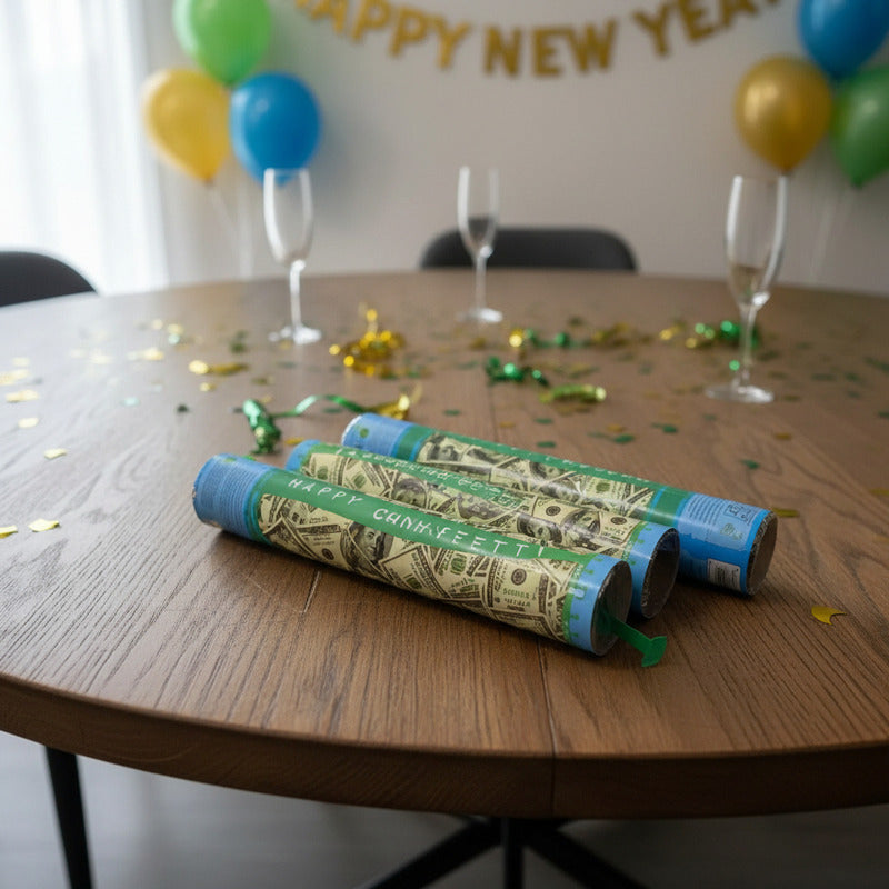 Lanza Papel Cañon Papelitos Dolar Explosivo Cotillon C/u
