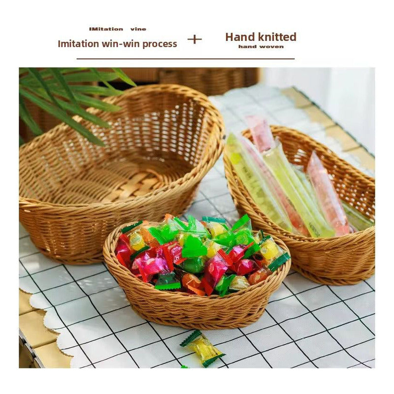 Canasto De Mimbre Multiuso 20x12,5 Cm