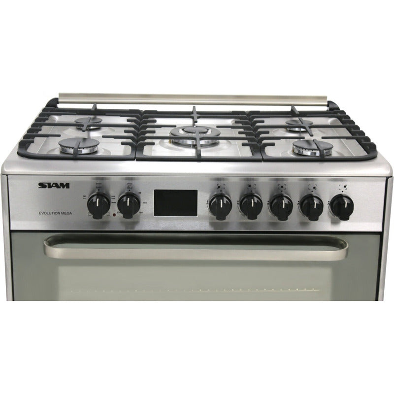 Cocina Combinada Siam 5 Hornallas Inox Color Acero Inox