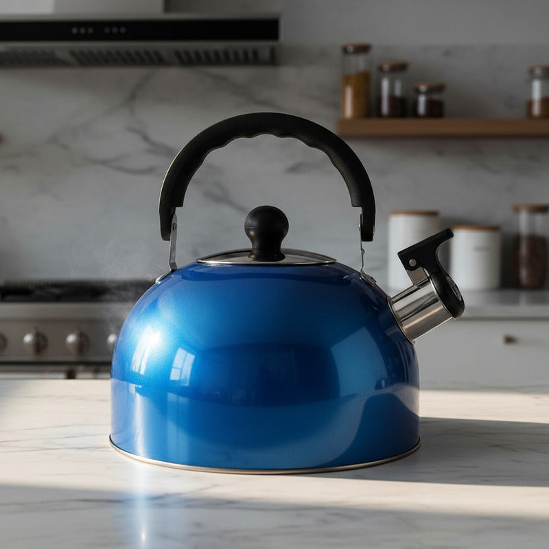 Caldera Hervidor 2 Litros Para Calentar Agua Ac Inox Azul